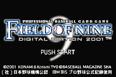 Field of Nine: Digital Edition 2001 title screen for GameBoy Advance